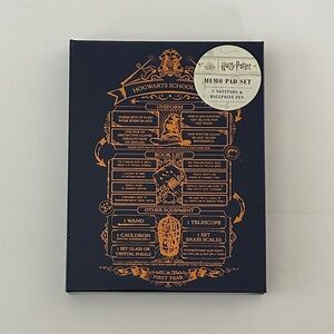 Harry Potter Hogwarts Memo Note Pad Set with Pen